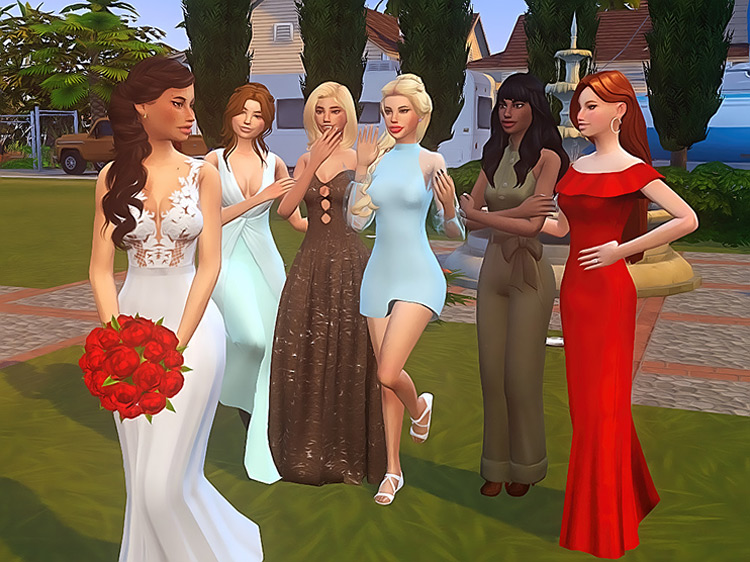 Flower Toss Pose Pack for Sims 4