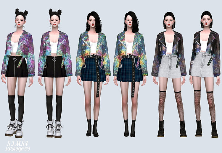 Hologram Jacket with Sleeveless TS4 CC