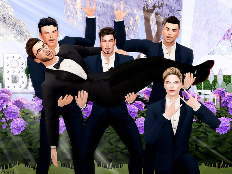 Groomsman Pose Pack Sims 4 CC screenshot