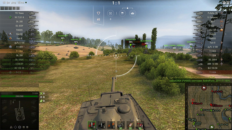 White Standard Sight World of Tanks Mod