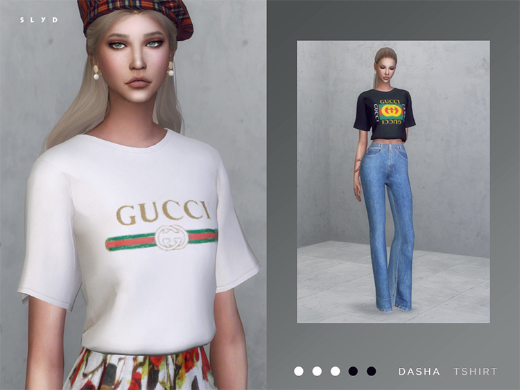 Gucci T-Shirt for Sims 4