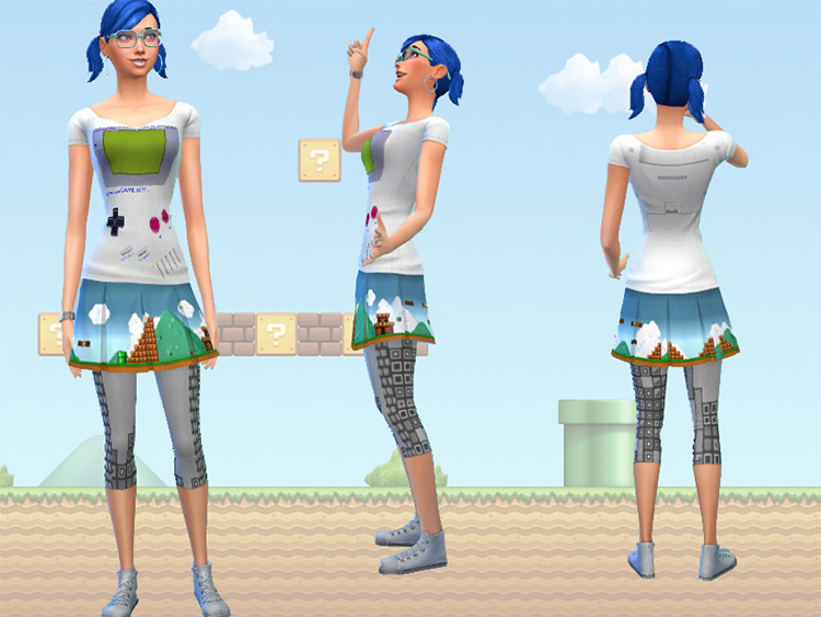 Super Mario Skirt Sims 4 CC