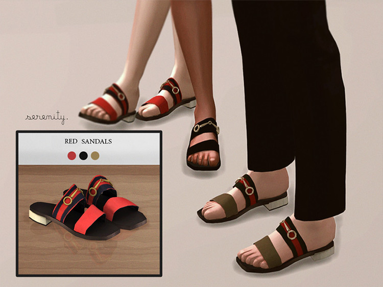 Gucci Sandals Sims 4 CC