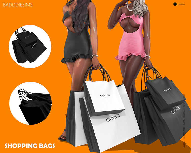 Gucci Shopping Bags Sims 4 CC