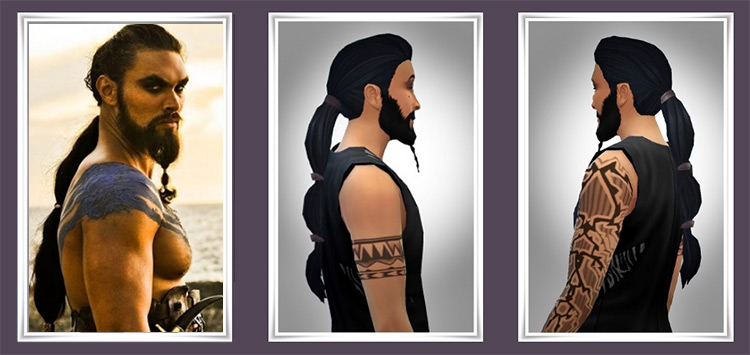 Drogo New Ponytail Sims 4 CC