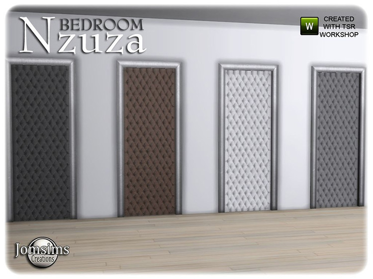 Nzuza Bedroom Door by jomsims TS4 CC