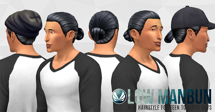 Low Man Bun Sims 4 CC