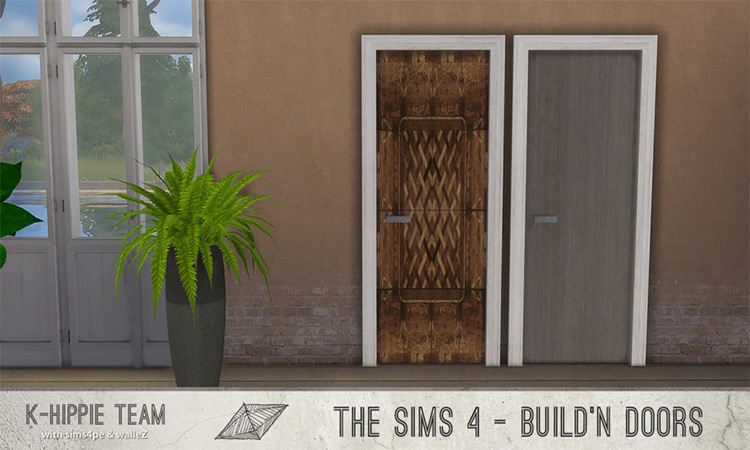 K All Wood Doors - Set-4-5-6-7 by K-Hippie Team Sims 4 CC