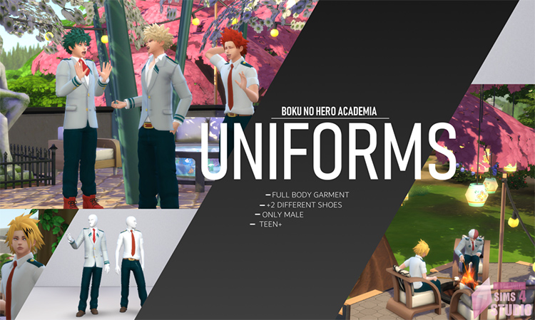 MHA Class Uniforms CC in Sims 4